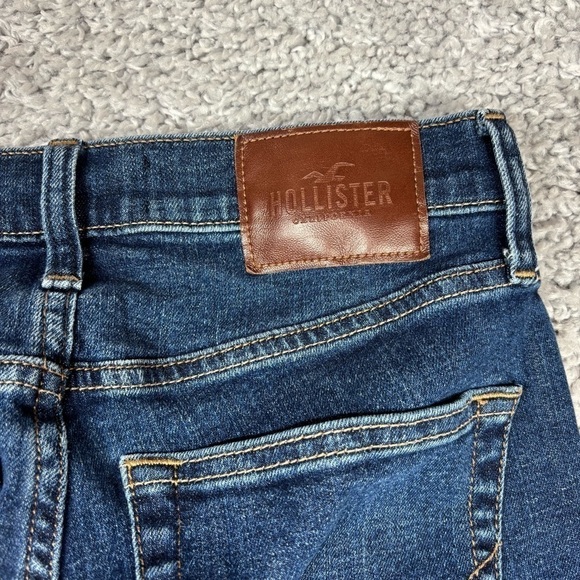 Hollister Jeans Womens 26 Skinny Advanced Stretch Dark Wash Distressed Holes - Picture 4 of 5